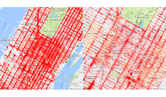 Mahattan map at two zoom levels